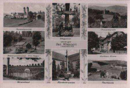 Sankt Märgen - u.a. Schwarzwaldmühle Drei Stegen - ca. 1960 Sankt Märgen - u.a. Schwarzwaldmühle Drei Stegen - ca. 1960
