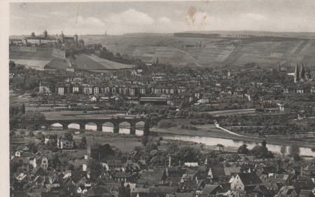 Würzburg - Blick aus Richtung Heidingsfeld - ca. 1955 Würzburg - Blick aus Richtung Heidingsfeld - ca. 1955