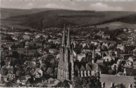 Marburg - Blick vom Schloß - 1962 Marburg - Blick vom Schloß - 1962
