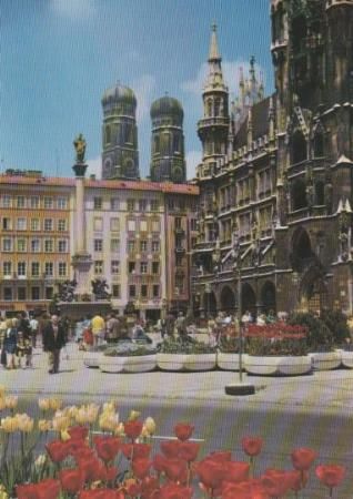 München - Der Marienplatz mit Mariensäule - ca. 1985 München - Der Marienplatz mit Mariensäule - ca. 1985