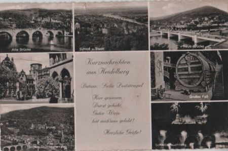 Heidelberg - u.a. Alte Brücke - 1955 Heidelberg - u.a. Alte Brücke - 1955