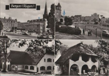 Bergen auf Rügen - Karl-Marx-Straße, Rugard-Gaststätte - 1972 Bergen auf Rügen - Karl-Marx-Straße, Rugard-Gaststätte - 1972