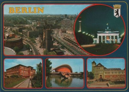 Berlin, Westteil - 5 Teilbilder - ca. 1985 Berlin, Westteil - 5 Teilbilder - ca. 1985