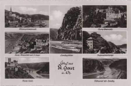 St. Goar - u.a. Burg Katz - ca. 1955 St. Goar - u.a. Burg Katz - ca. 1955