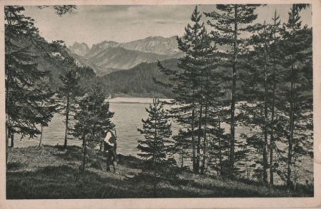 Österreich - Hechtsee - mit Kaisergebirge - ca. 1935 Österreich - Hechtsee - mit Kaisergebirge - ca. 1935