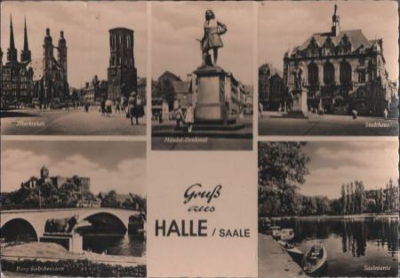 Halle - u.a. Marktplatz - 1958 Halle - u.a. Marktplatz - 1958