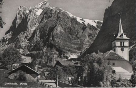 Schweiz - Grindelwald - Kirche - 1961 Schweiz - Grindelwald - Kirche - 1961