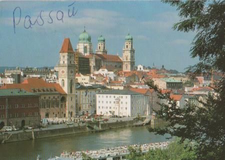Passau - Blick auf Rathaus - 1992 Passau - Blick auf Rathaus - 1992