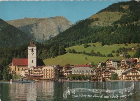 Österreich - St. Wolfgang - mit Schafberg - ca. 1975 Österreich - St. Wolfgang - mit Schafberg - ca. 1975