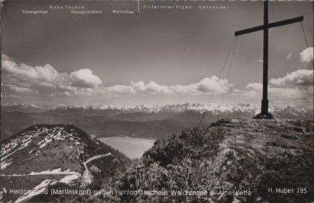 Herzogstand - Martinskopf gegen Herzogstandhaus - 1959 Herzogstand - Martinskopf gegen Herzogstandhaus - 1959