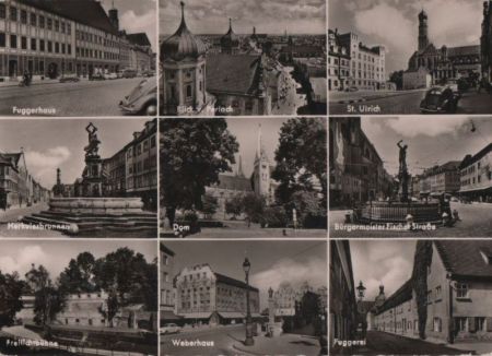Augsburg - u.a. Bürgermeister Fischer Straße - ca. 1960 Augsburg - u.a. Bürgermeister Fischer Straße - ca. 1960