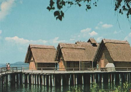 Uhldingen-Mühlhofen - Unteruhldingen - Pfahlbauten - ca. 1975 Uhldingen-Mühlhofen - Unteruhldingen - Pfahlbauten - ca. 1975