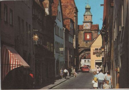 Rothenburg - Hafengasse und Markusturm - ca. 1980 Rothenburg - Hafengasse und Markusturm - ca. 1980