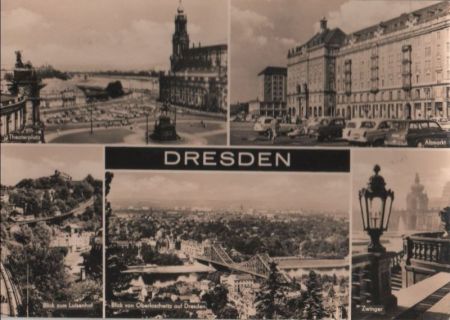 Dresden - u.a. Blick von Oberloschwitz - 1970 Dresden - u.a. Blick von Oberloschwitz - 1970