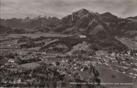 Marquartstein - mit Geigelstein und Hochplatte - ca. 1960 Marquartstein - mit Geigelstein und Hochplatte - ca. 1960