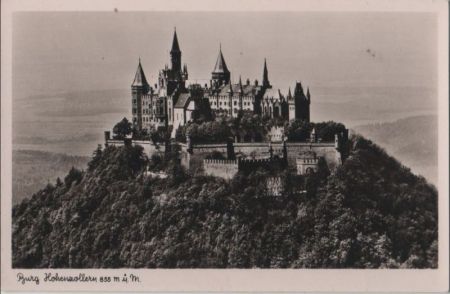 Burg Hohenzollern bei Bisingen - ca. 1955 Burg Hohenzollern bei Bisingen - ca. 1955