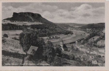 Königstein - mit Lilienstein - 1956 Königstein - mit Lilienstein - 1956
