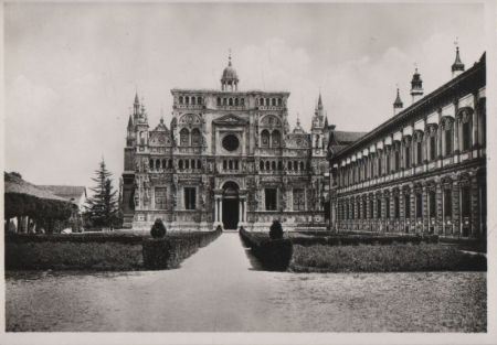 Italien - Certosa di Pavia - Facciata e Palazzo Ducale - ca. 1955 Italien - Certosa di Pavia - Facciata e Palazzo Ducale - ca. 1955