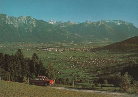 Schweiz - Grabs - Blick vom Gamserberg - ca. 1980 Schweiz - Grabs - Blick vom Gamserberg - ca. 1980