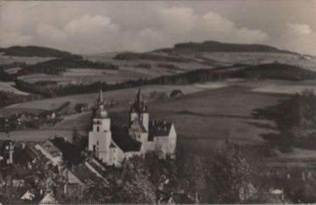 Schwarzenberg - mit Blick auf Scheibenberg - 1956 Schwarzenberg - mit Blick auf Scheibenberg - 1956