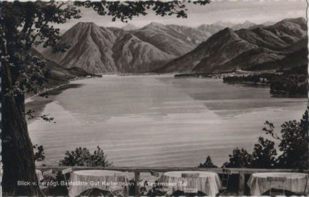 Tegernsee - Blick v. herzögl. Gaststätte Gut Kaltenbrunn - 1960 Tegernsee - Blick v. herzögl. Gaststätte Gut Kaltenbrunn - 1960