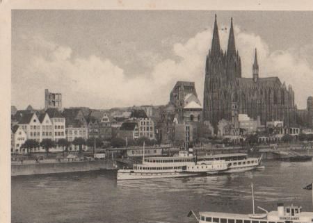 Köln - Blick auf Dom - 1954 Köln - Blick auf Dom - 1954