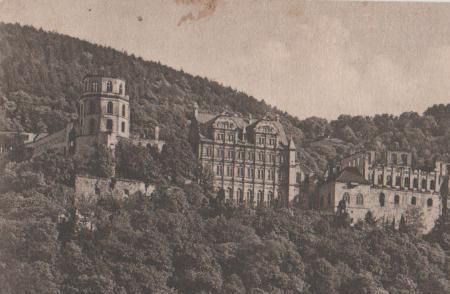 Heidelberg - Schloss von Hirschgasse - 1928 Heidelberg - Schloss von Hirschgasse - 1928