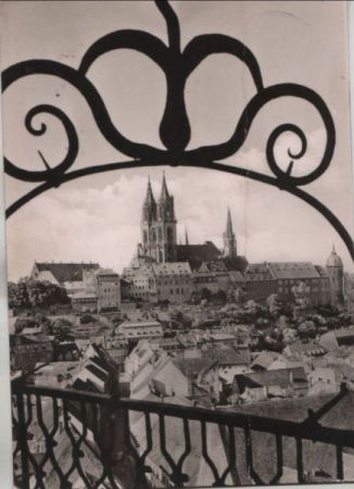 Meißen - Blick vom Rundgang des Frauenkirchturms - 1962 Meißen - Blick vom Rundgang des Frauenkirchturms - 1962