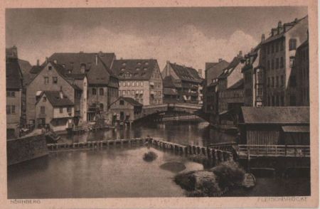 Nürnberg - Fleischerbrücke - ca. 1935 Nürnberg - Fleischerbrücke - ca. 1935