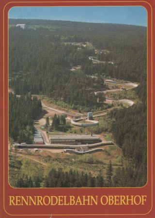 Oberhof - Rennrodelbahn - ca. 1990 Oberhof - Rennrodelbahn - ca. 1990