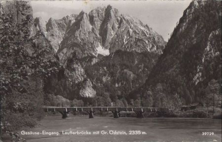 Österreich - Gesäuse - Eingang, Laufferbrücke - 1962 Österreich - Gesäuse - Eingang, Laufferbrücke - 1962