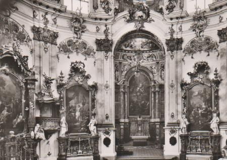 Basilika Ettal, Inneres - ca. 1965 Basilika Ettal, Inneres - ca. 1965