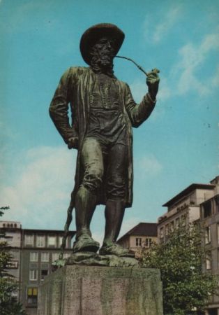Bielefeld - Leineweber-Denkmal - 1969 Bielefeld - Leineweber-Denkmal - 1969