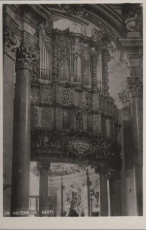 Kelheim, Kloster Weltenburg - Orgel - ca. 1950 Kelheim, Kloster Weltenburg - Orgel - ca. 1950