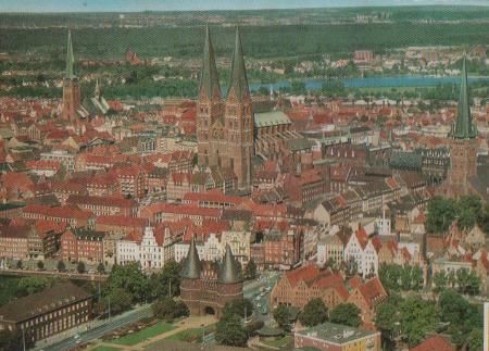 Hansestadt Lübeck von oben - ca. 1985 Hansestadt Lübeck von oben - ca. 1985
