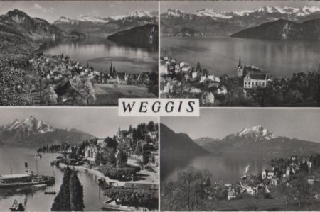 Schweiz - Weggis - mit 4 Bildern - ca. 1960 Schweiz - Weggis - mit 4 Bildern - ca. 1960