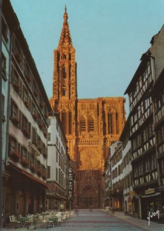 Frankreich - Strasbourg - Coucher de Soleil sur la Cathedrale - ca. 1980 Frankreich - Strasbourg - Coucher de Soleil sur la Cathedrale - ca. 1980