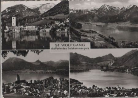 Österreich - St. Wolfgang - 4 Teilbilder - 1960 Österreich - St. Wolfgang - 4 Teilbilder - 1960