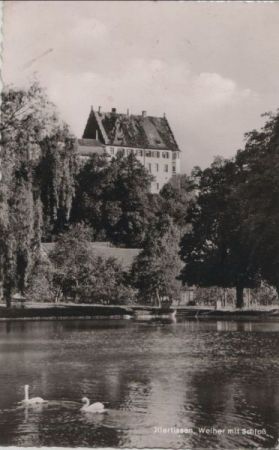 Illertissen - Weiher mit Schloss - ca. 1960 Illertissen - Weiher mit Schloss - ca. 1960