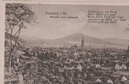 Freiburg - Münster vom Hebsack - ca. 1935 Freiburg - Münster vom Hebsack - ca. 1935