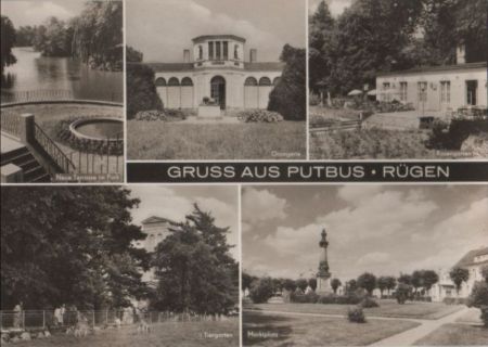 Putbus - u.a. Terrasse im Park - 1974 Putbus - u.a. Terrasse im Park - 1974