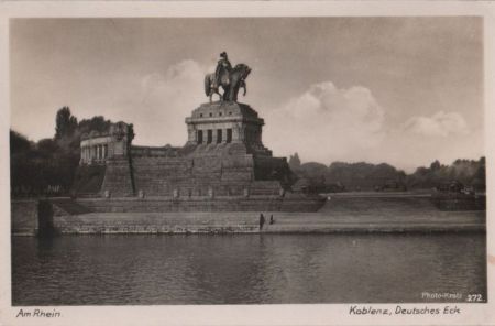 Koblenz - Das Deutsche Eck am Rhein - ca. 1955 Koblenz - Das Deutsche Eck am Rhein - ca. 1955