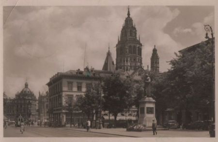 Mainz - Gutenberg-Denkmal - ca. 1950 Mainz - Gutenberg-Denkmal - ca. 1950
