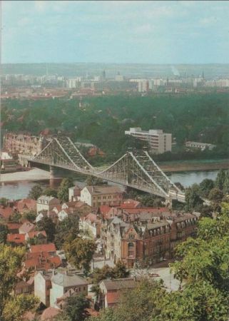 Dresden - Blick zum Blauen Wunder - 1989 Dresden - Blick zum Blauen Wunder - 1989