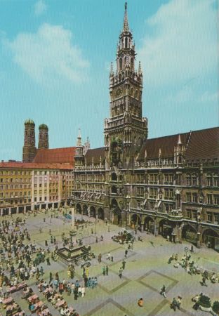 München - Rathaus, Frauenkirche - ca. 1985 München - Rathaus, Frauenkirche - ca. 1985