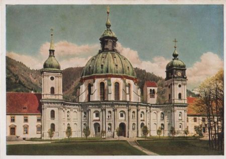 Kloster Ettal - Benediktinerabtei, Fassade - 1961 Kloster Ettal - Benediktinerabtei, Fassade - 1961