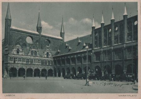 Lübeck - Marktplatz - 1936 Lübeck - Marktplatz - 1936