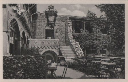 Bad Kösen-Saaleck - Rudelsburg - Burghof - 1957 Bad Kösen-Saaleck - Rudelsburg - Burghof - 1957