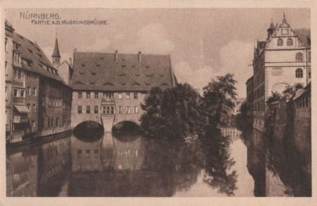 Nürnberg - Partie an der Museumsbrücke - ca. 1935 Nürnberg - Partie an der Museumsbrücke - ca. 1935
