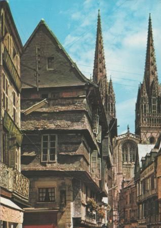 Frankreich - Quimper Bretagne - Rue Kereon - 1990 Frankreich - Quimper Bretagne - Rue Kereon - 1990
